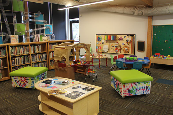 Play area at The Dalles Library Children's Room