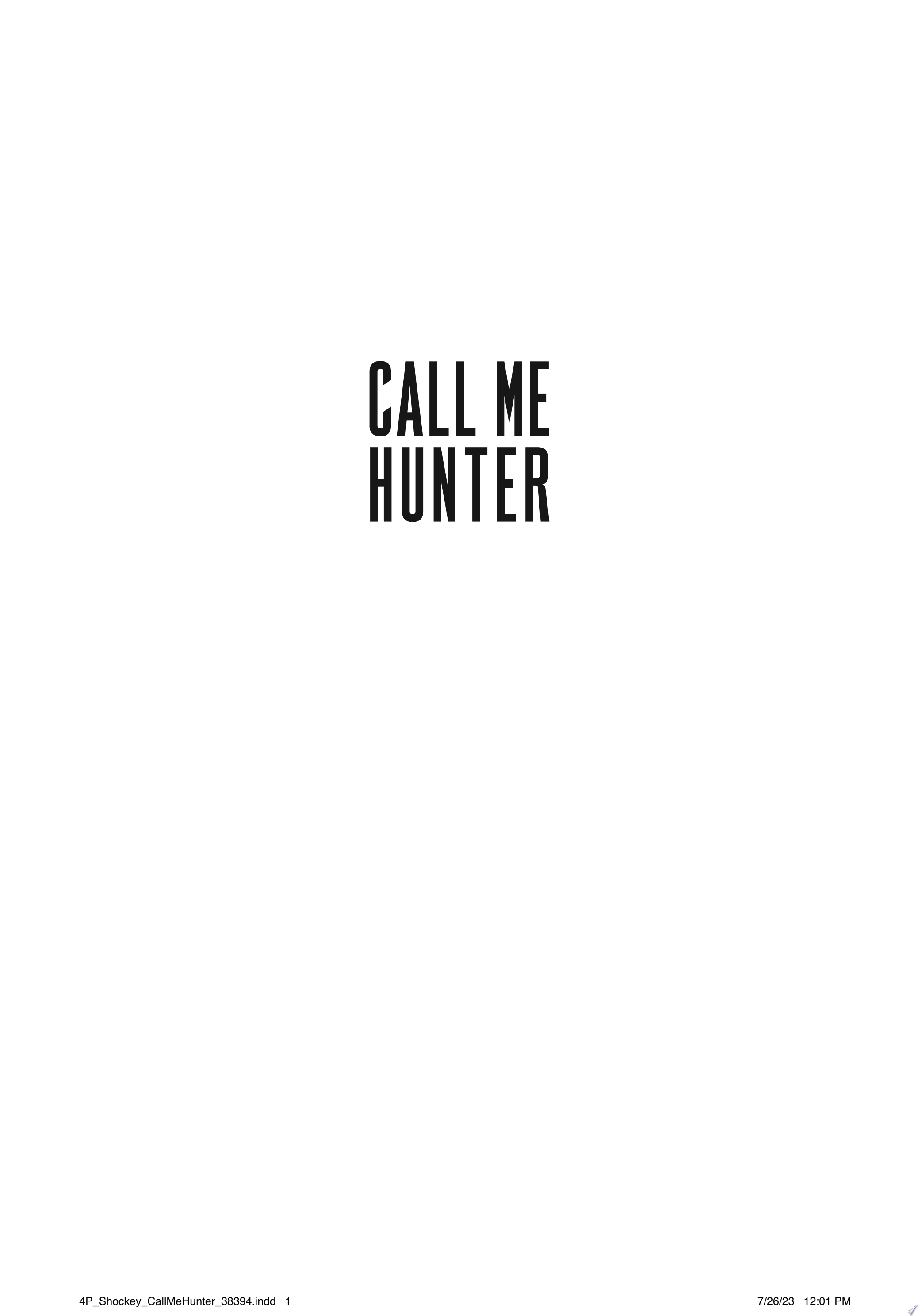 Image for "Call Me Hunter"