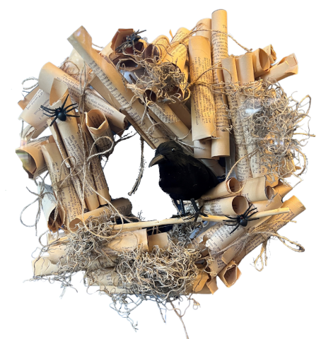 Image of Spooky Book Wreath